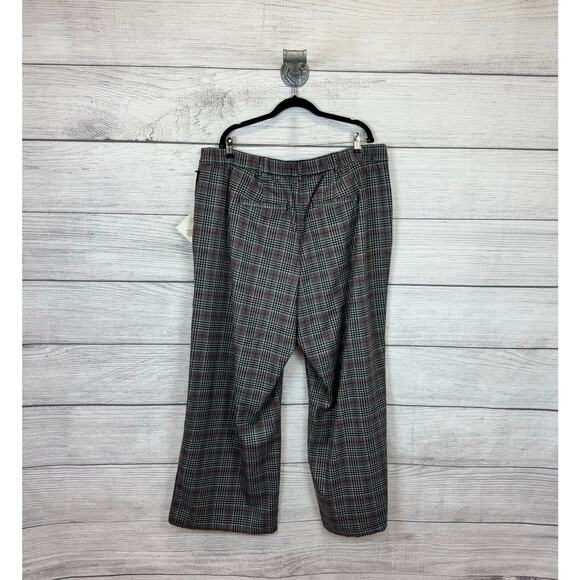 Ava & Viv Plus Size Gray Red Plaid Trouser Pants Size 22 - Picture 8 of 10